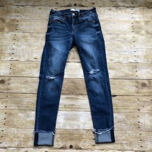 KanCan Distressed Cuffed Jeans